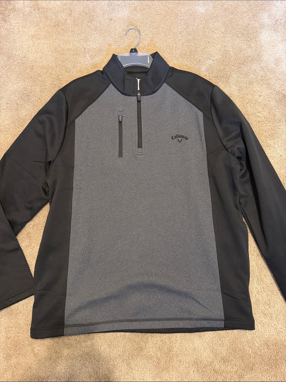 Callaway Men's Black & Gray Performance Quarter-Zip Pullover